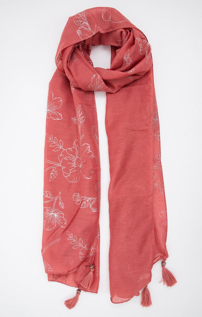  GRAND FOULARD IMPRIMÉ TISSÉ