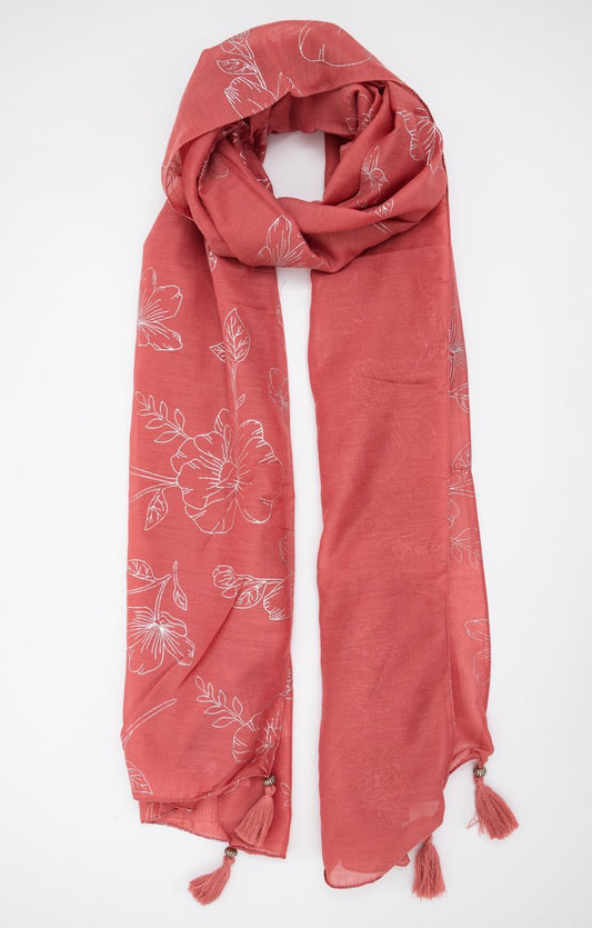  GRAND FOULARD IMPRIMÉ TISSÉ