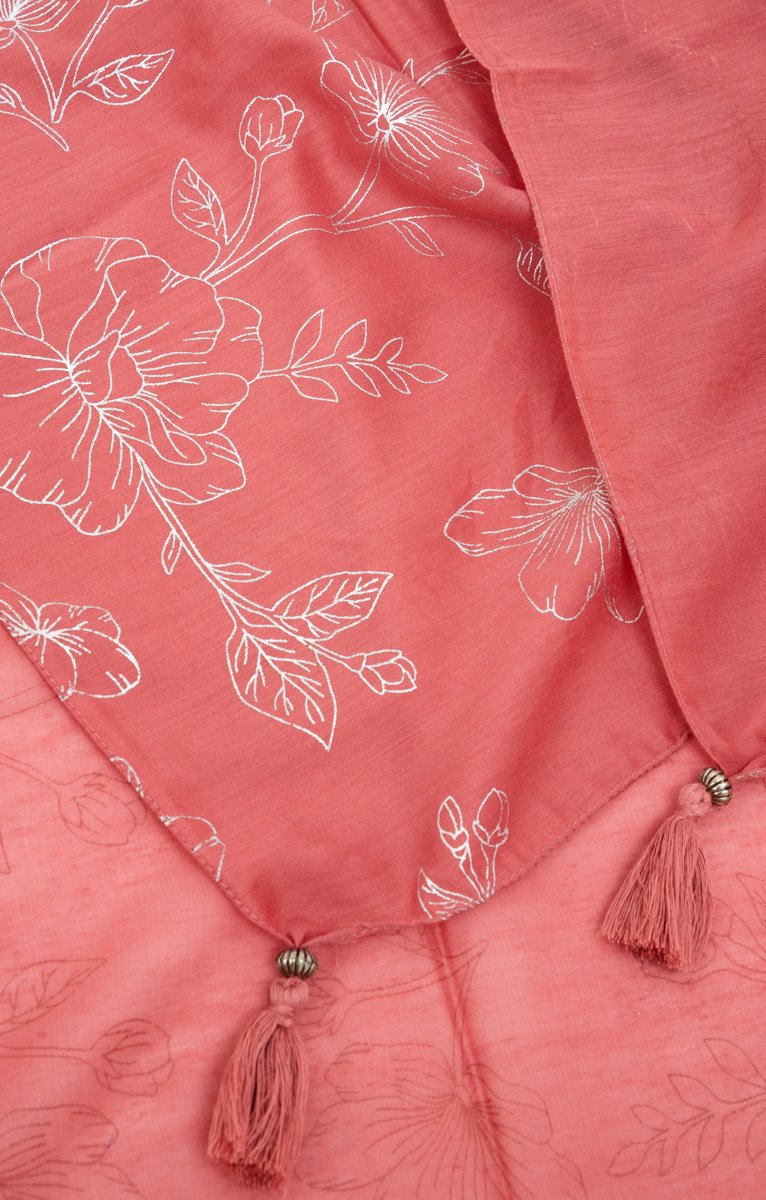  GRAND FOULARD IMPRIMÉ TISSÉ