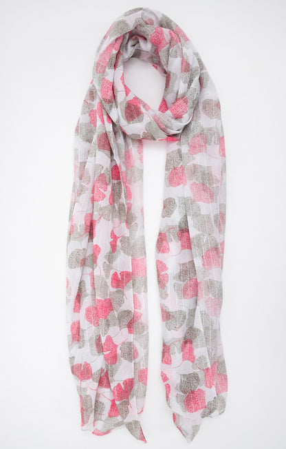  GRAND FOULARD IMPRIMÉ TISSÉ LIGNES LUREX