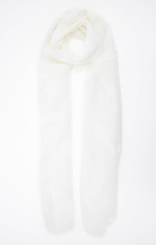  GRAND FOULARD LÉGER CÉRÉMONIE PLUMES