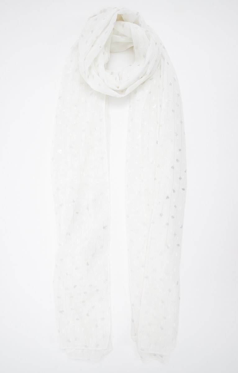  GRAND FOULARD LÉGER TISSÉ AVEC FOIL