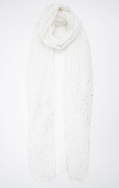  GRAND FOULARD LÉGER TISSÉ AVEC FOIL