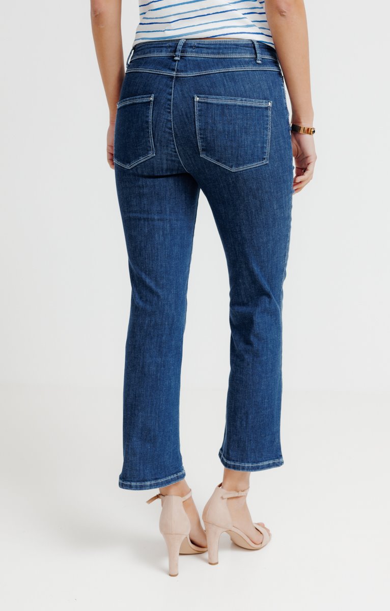  Pantacourt Bootcut En Jean Stone