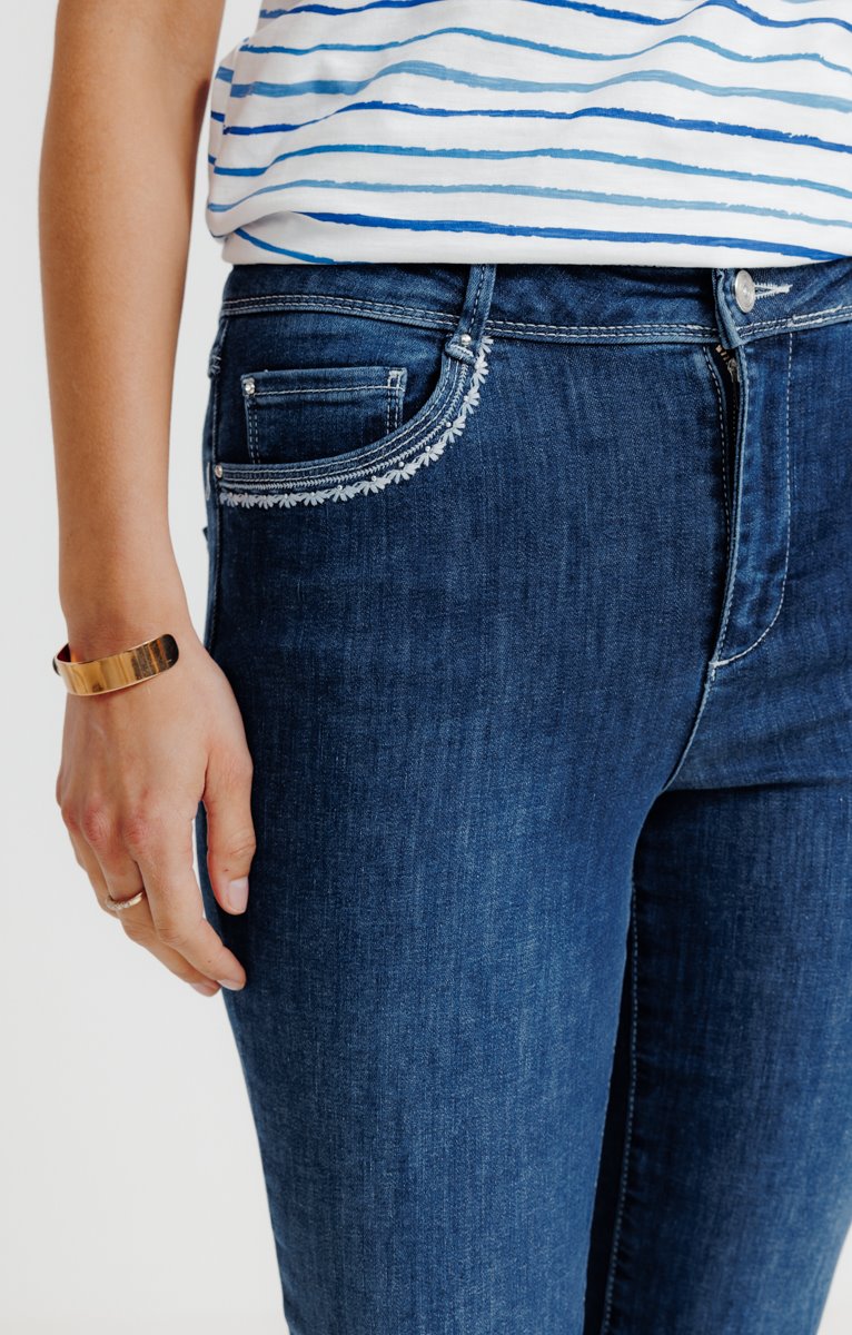  Pantacourt Bootcut En Jean Stone