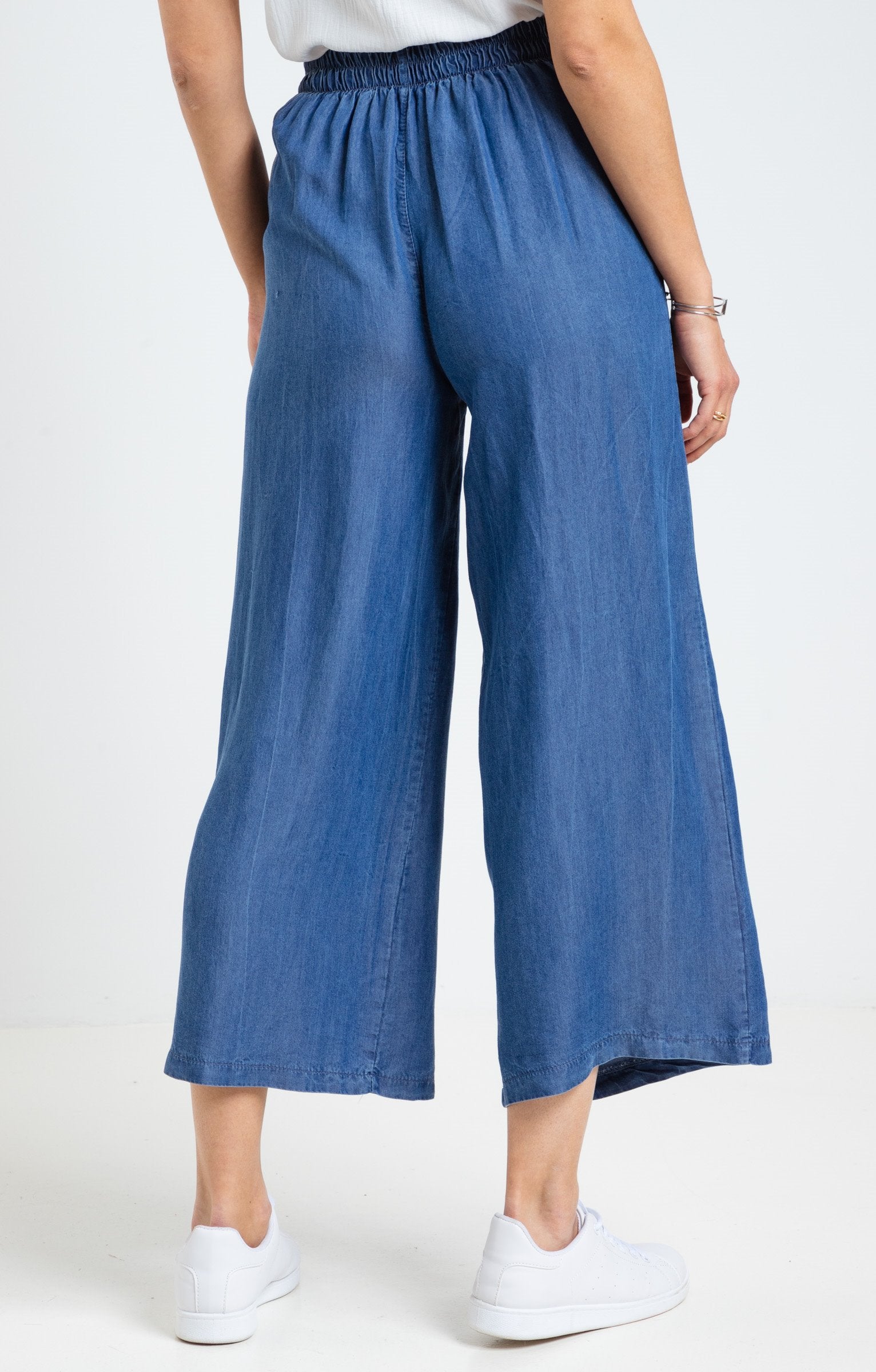  Pantacourt En Tencel Denim