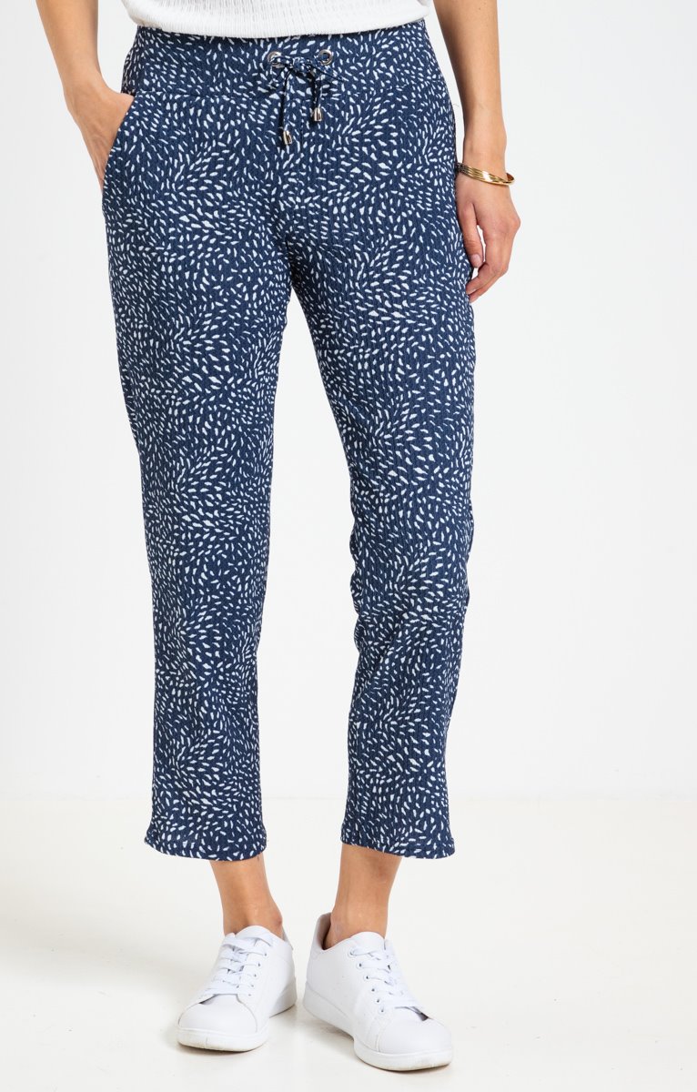  Pantalon 7/8 En Maille Imprimée