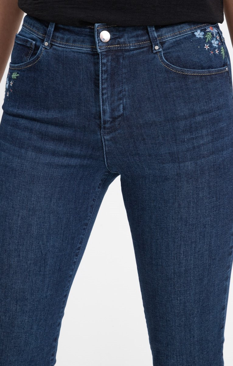  Pantalon Avec Broderies Fleurs