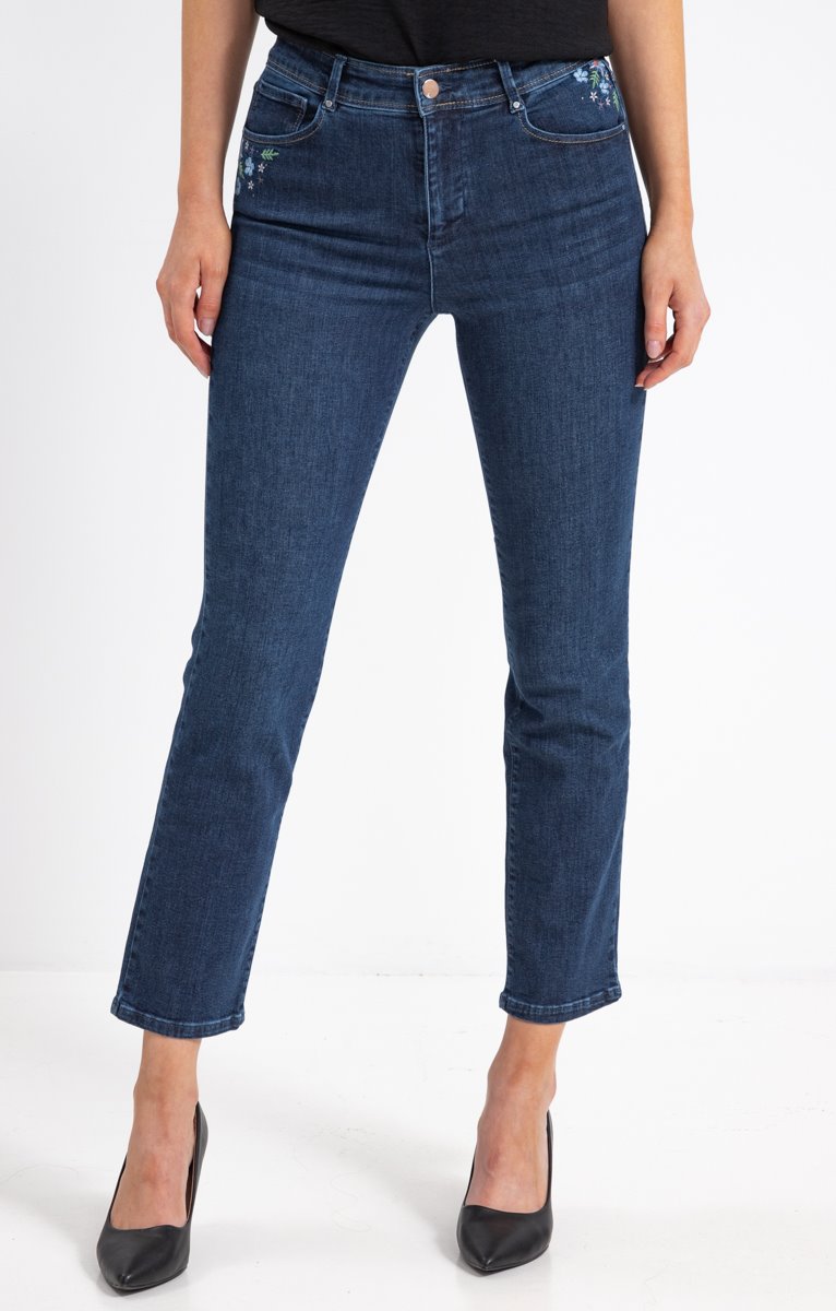  Pantalon Avec Broderies Fleurs