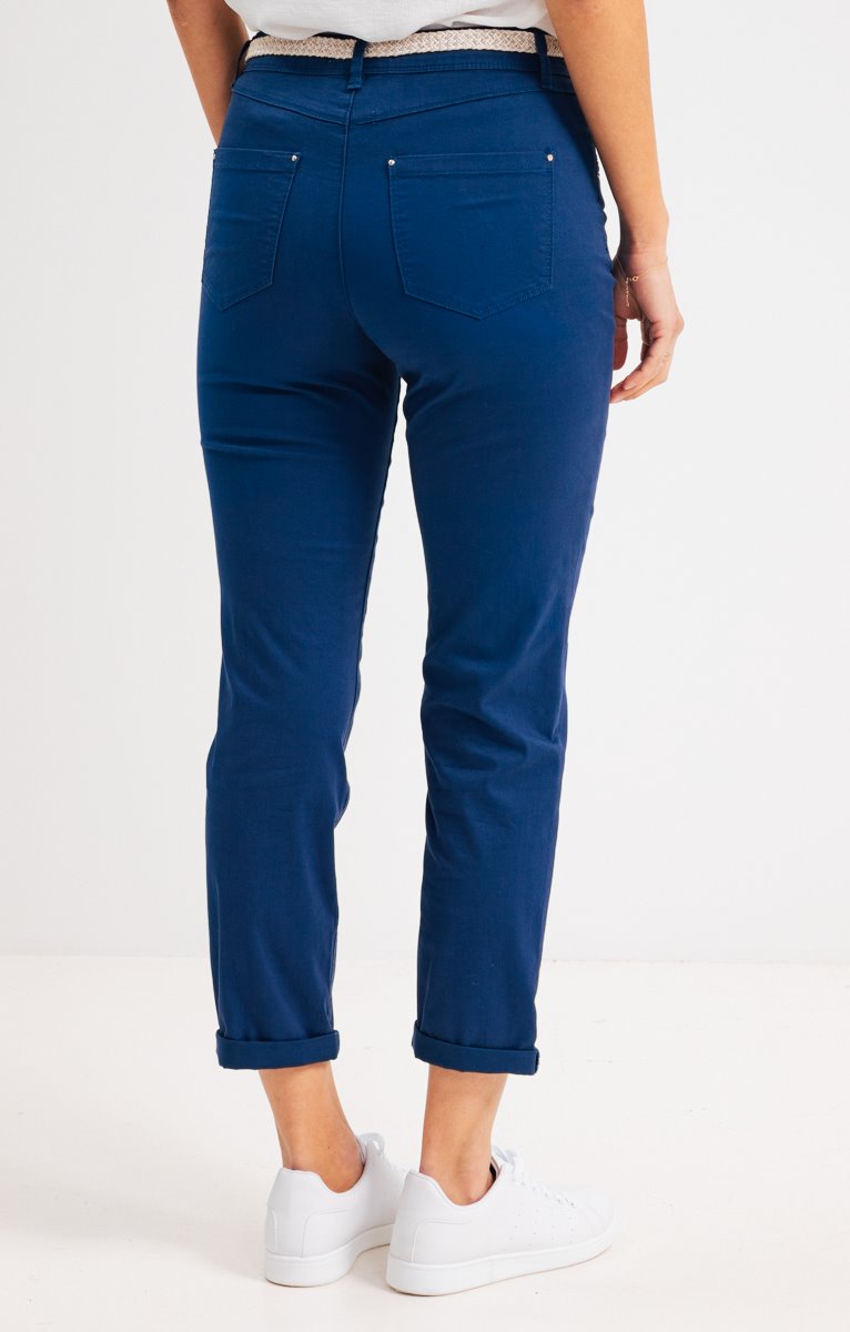  Pantalon Chino Droit Avec Ceinture
