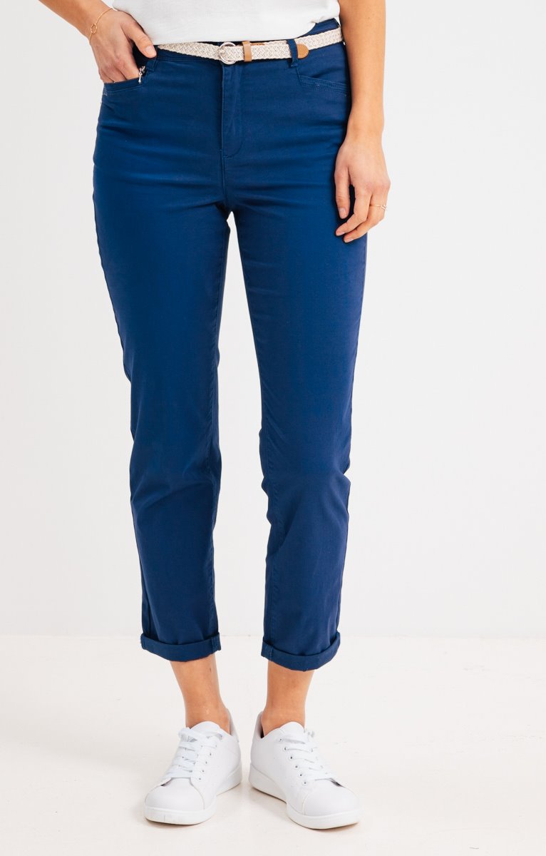  Pantalon Chino Droit Avec Ceinture