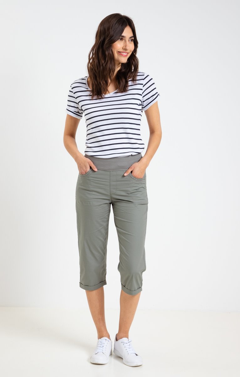  Pantalon Corsaire Avec Détail Strass