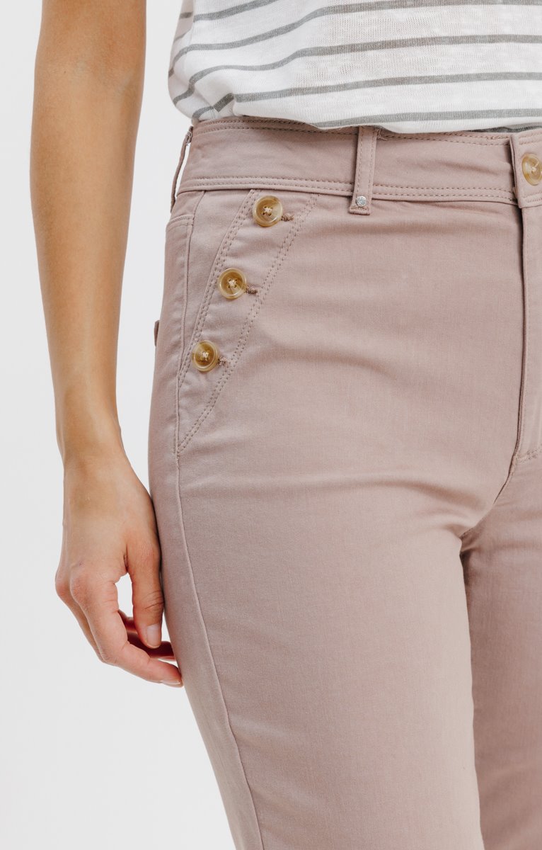 Pantalon Coton Avec Détail Pont