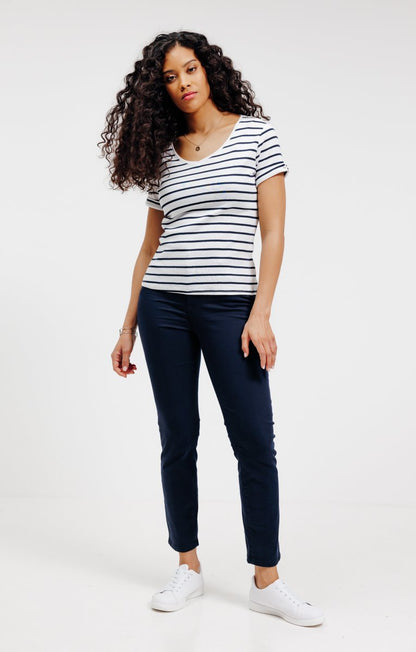  Pantalon Coton Avec Strass Poches