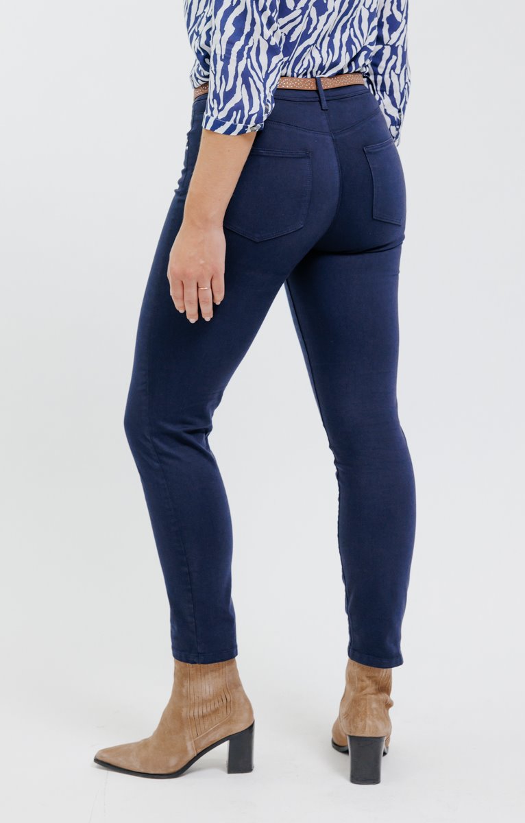  Pantalon Coton Couleur Avec Ceinture