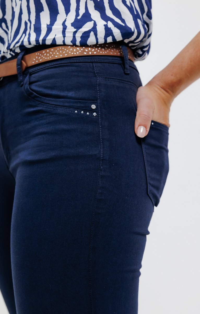  Pantalon Coton Couleur Avec Ceinture