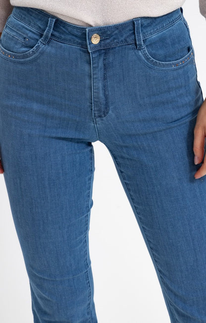  Pantalon Droit Avec Clous Carrés Poches