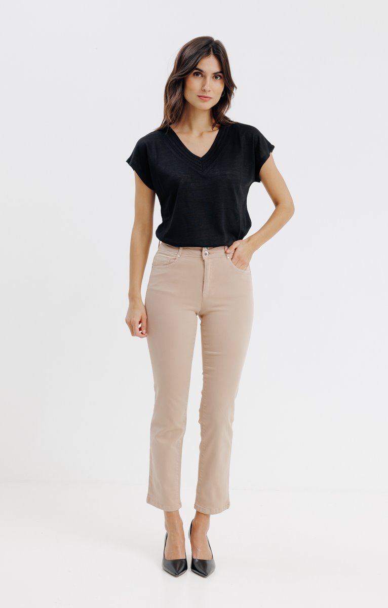  Pantalon Droit Avec Double Boutonnage