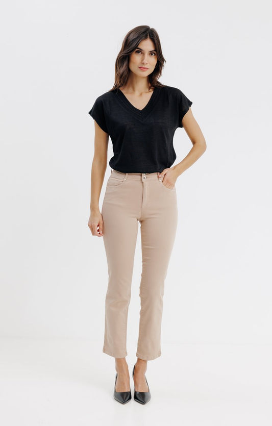  Pantalon Droit Avec Double Boutonnage