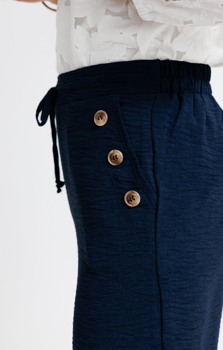  Pantalon Fluide Avec Détail Pont
