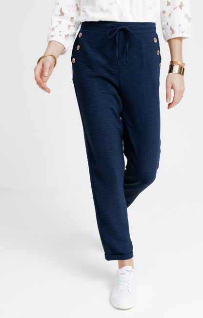  Pantalon Fluide Avec Détail Pont