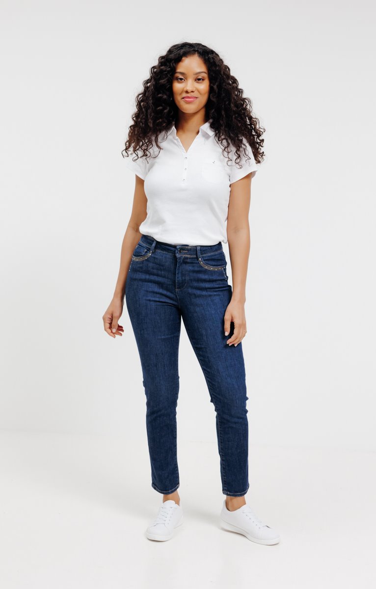  Pantalon Jean Avec Jeu De Broderies