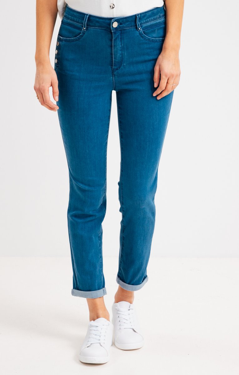 Pantalon Jean Slim Avec Boutons