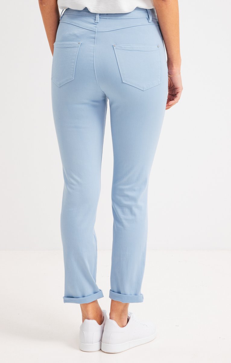  Pantalon Slim Avec Jeu Broderie Poches