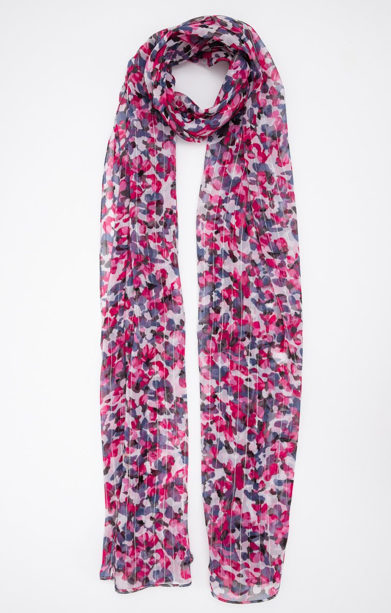  PETIT FOULARD IMPRIMÉ TISSÉ AVEC LUREX