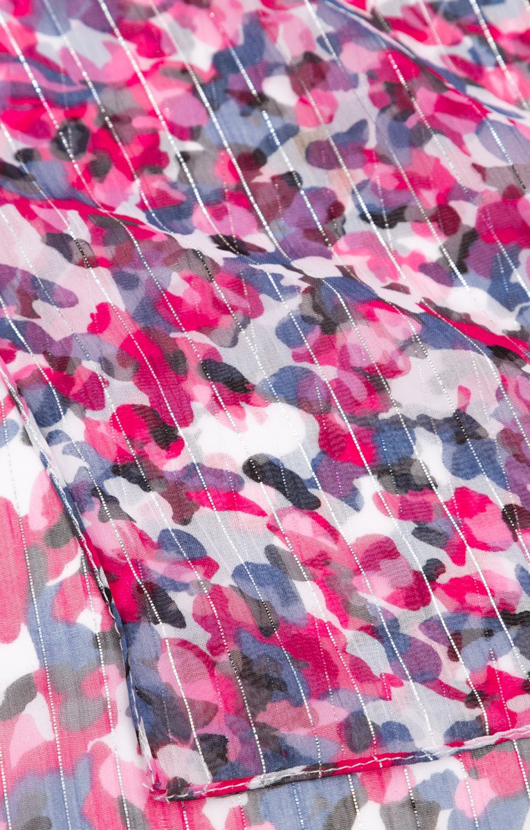  PETIT FOULARD IMPRIMÉ TISSÉ AVEC LUREX