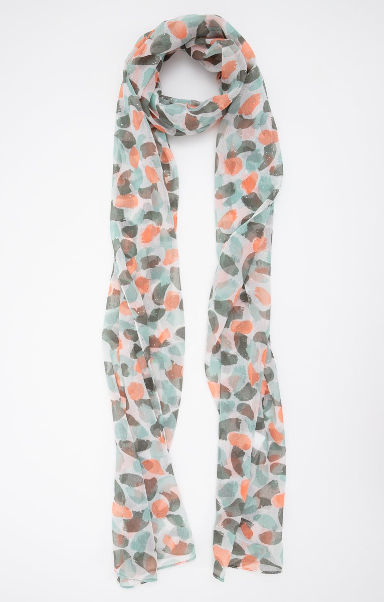  PETIT FOULARD IMPRIMÉ TISSÉ PAILLETTES