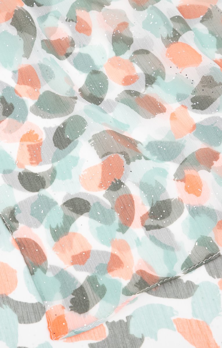  PETIT FOULARD IMPRIMÉ TISSÉ PAILLETTES