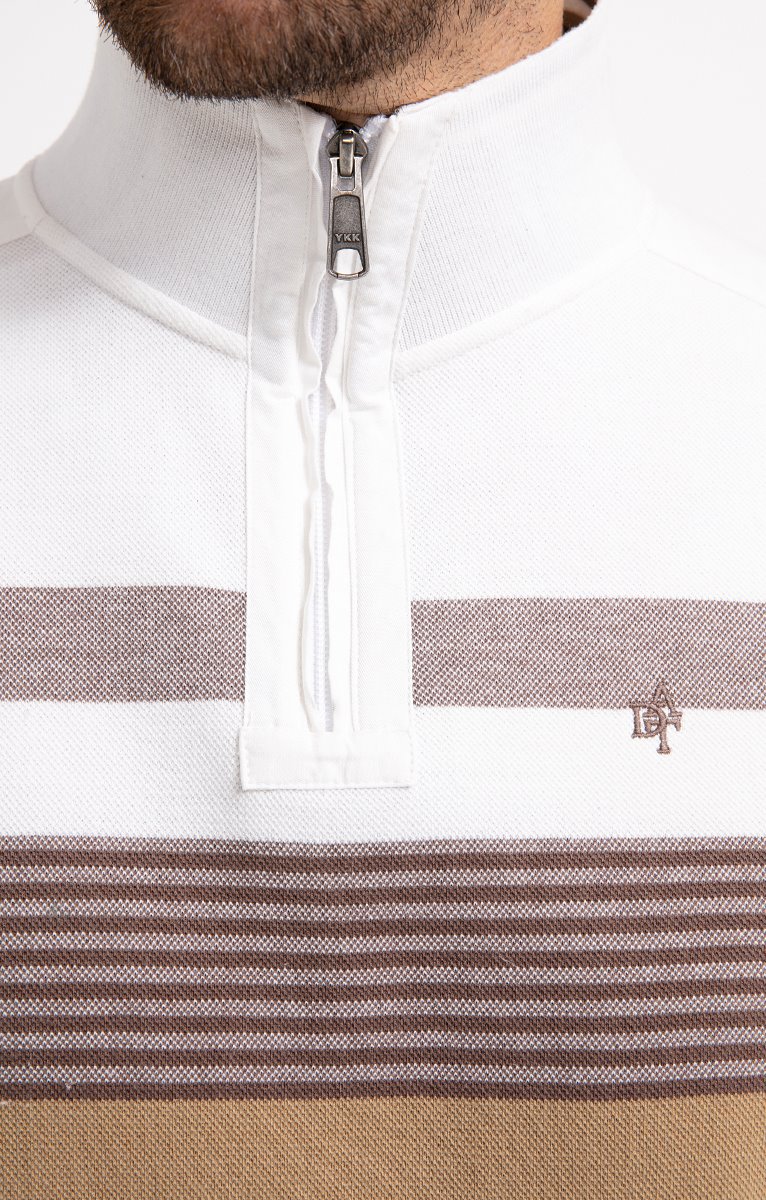  Polo Col Montant Manches Longues Crea