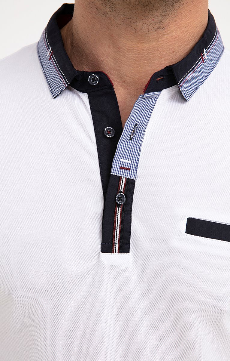  Polo Manches Courtes Blanc