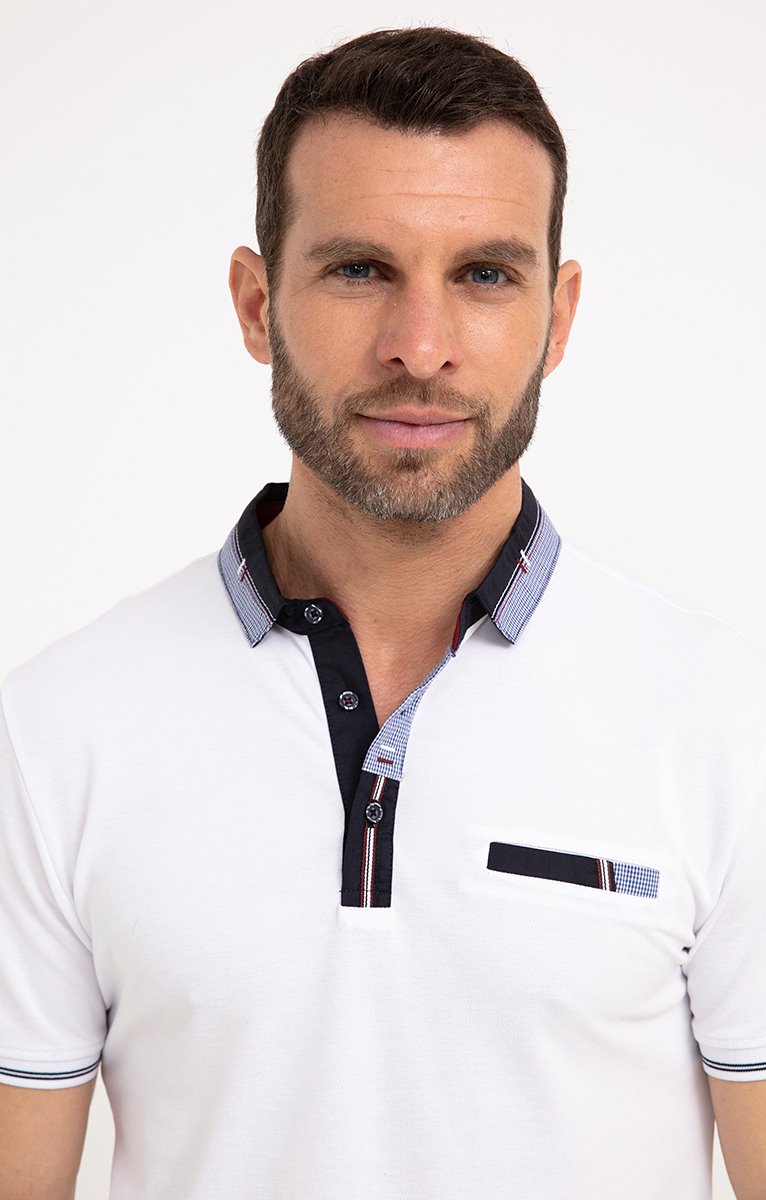  Polo Manches Courtes Blanc