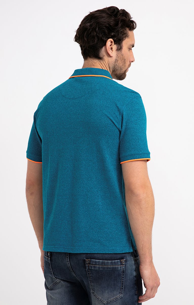  Polo Manches Courtes Chiné Fluo