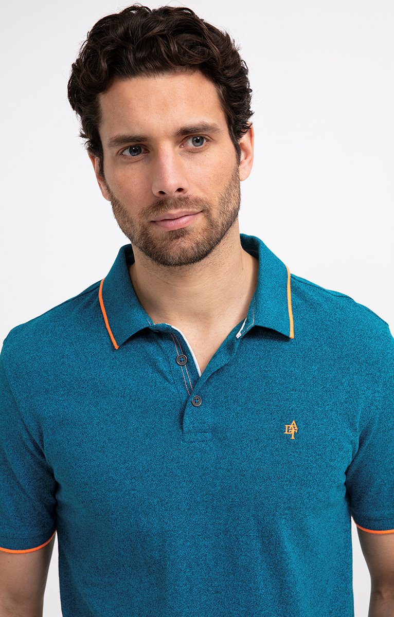  Polo Manches Courtes Chiné Fluo