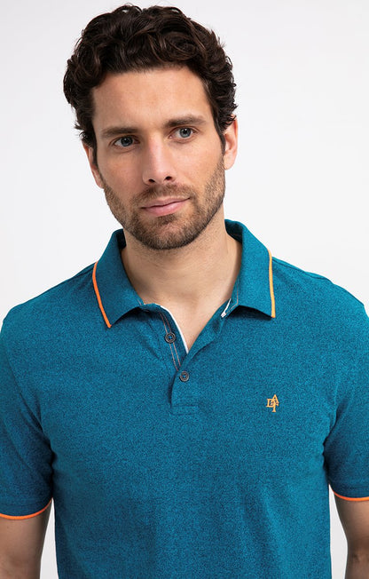  Polo Manches Courtes Chiné Fluo