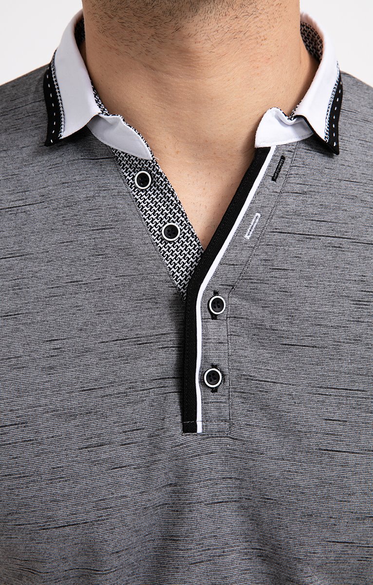  Polo Manches Courtes Grey