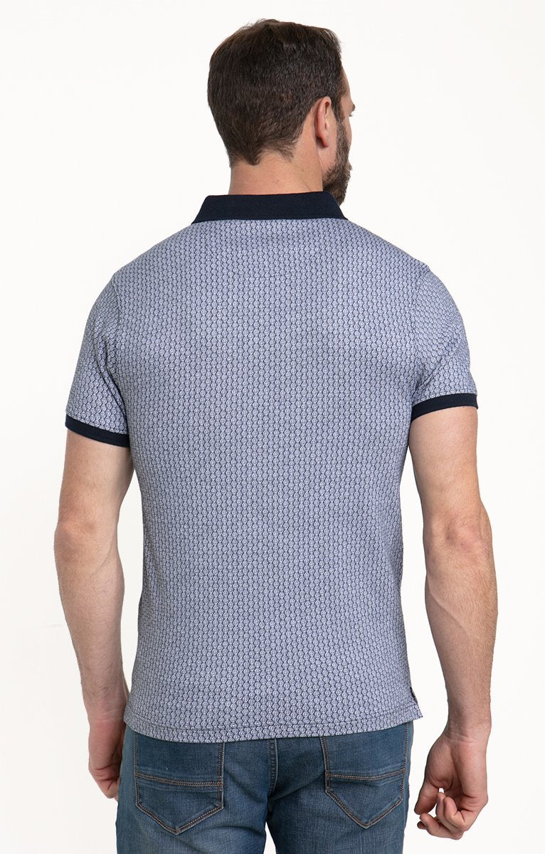  Polo Manches Courtes Jacquard