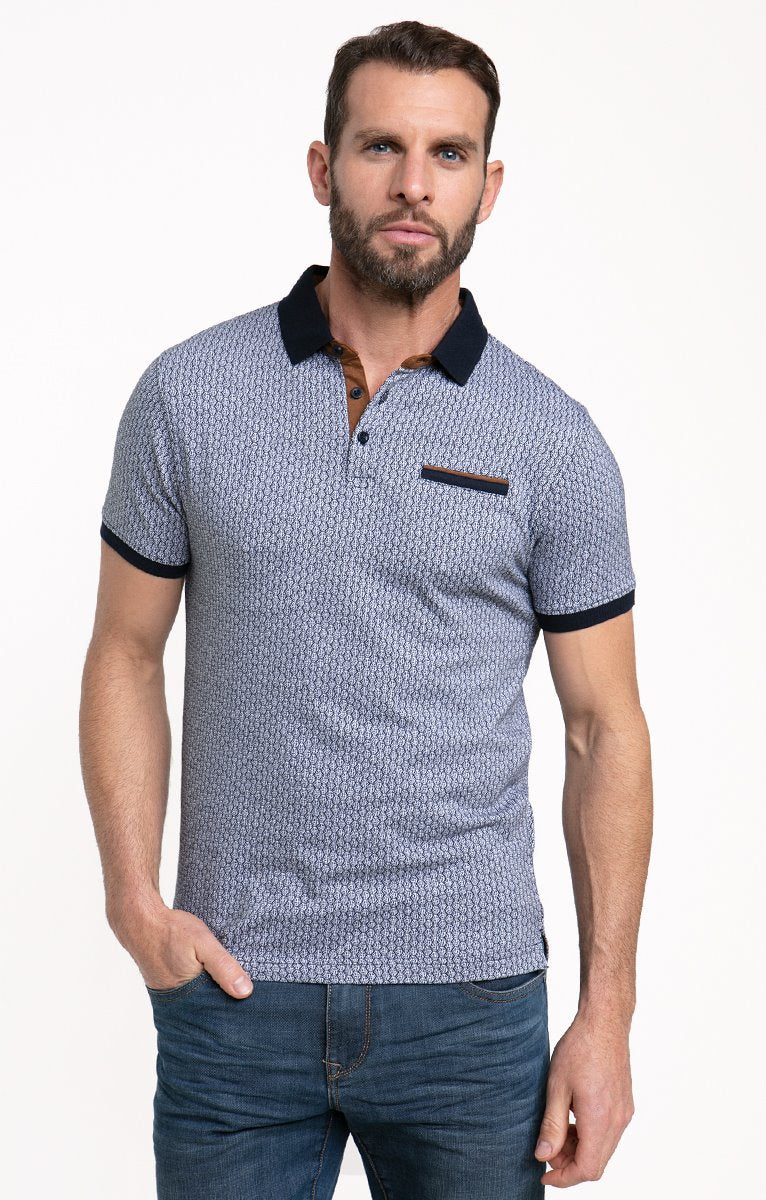  Polo Manches Courtes Jacquard