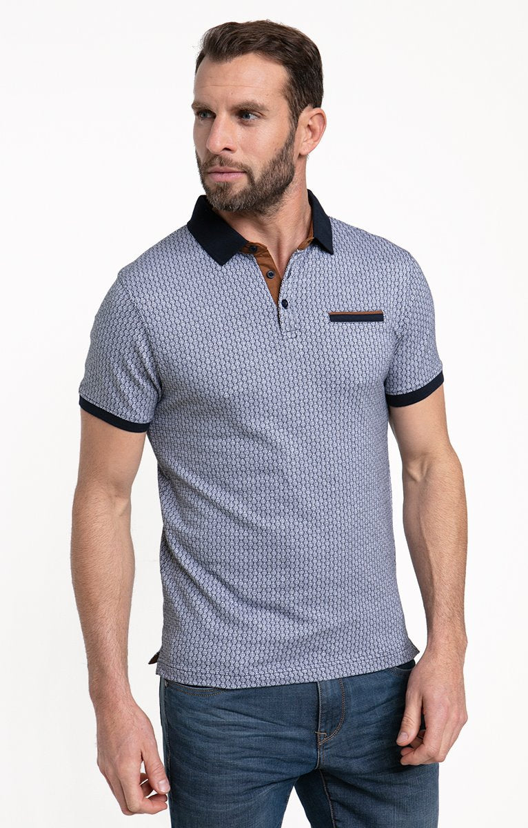  Polo Manches Courtes Jacquard