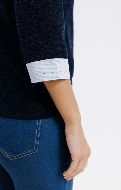  PULL 2 EN 1 COL AVEC OEILLET