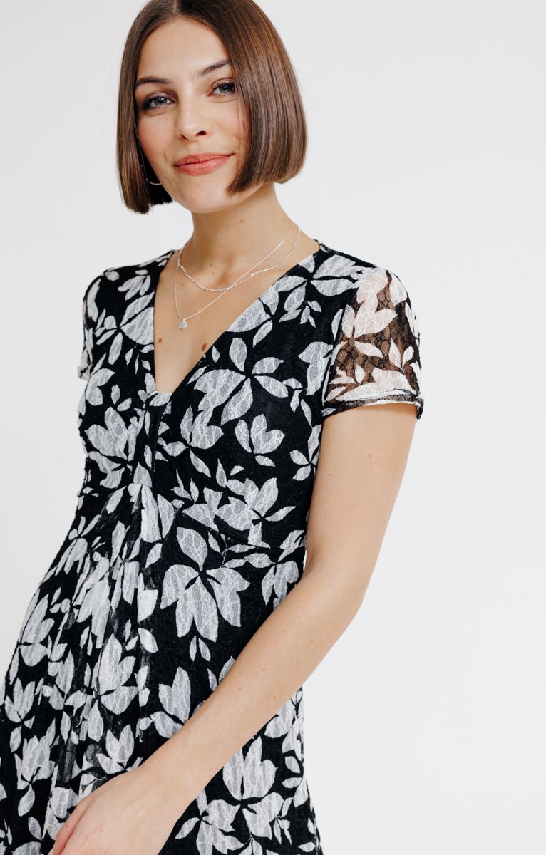 Robe En Dentelle Imprimée