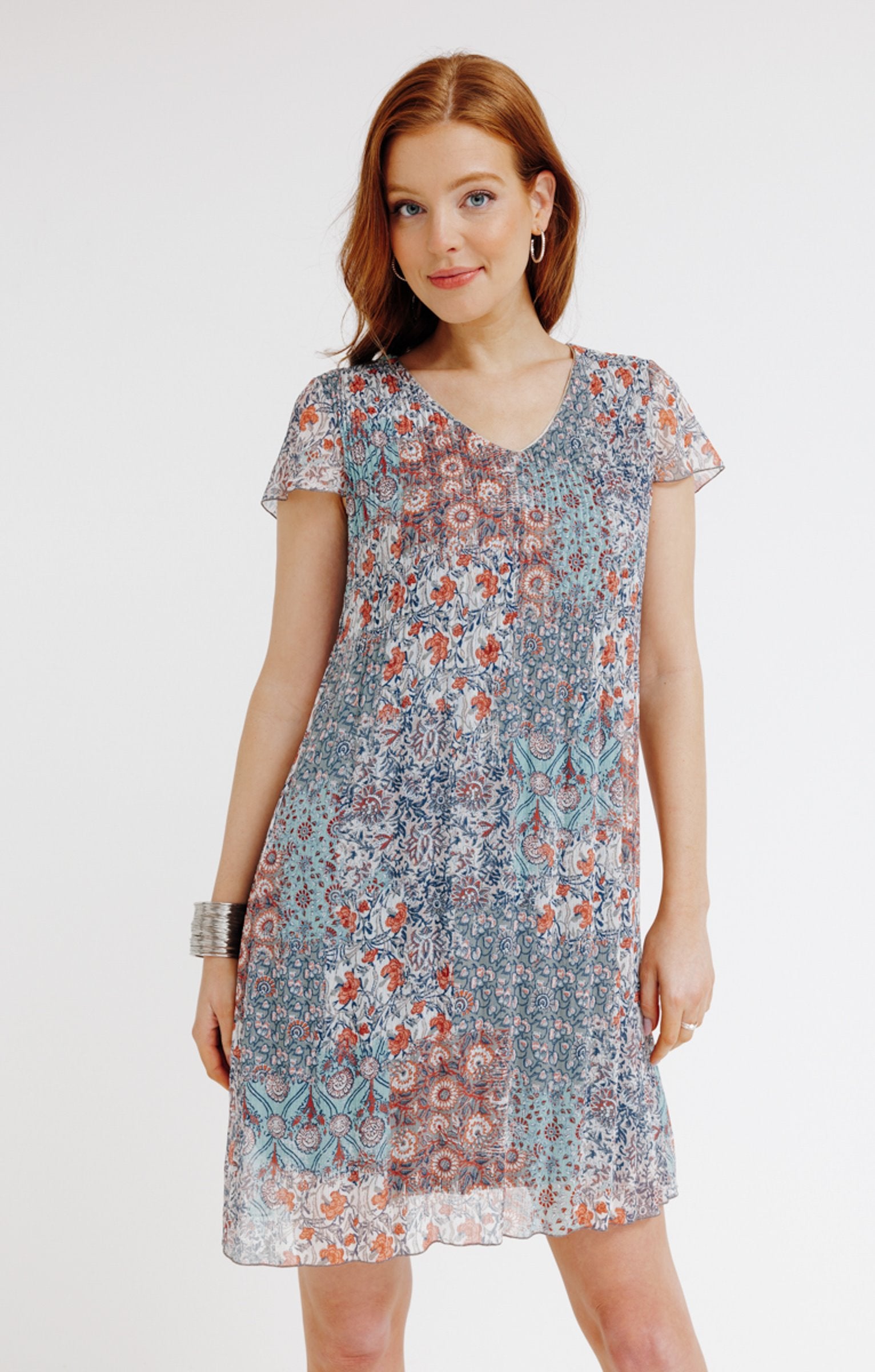  Robe Imprimée Plissée