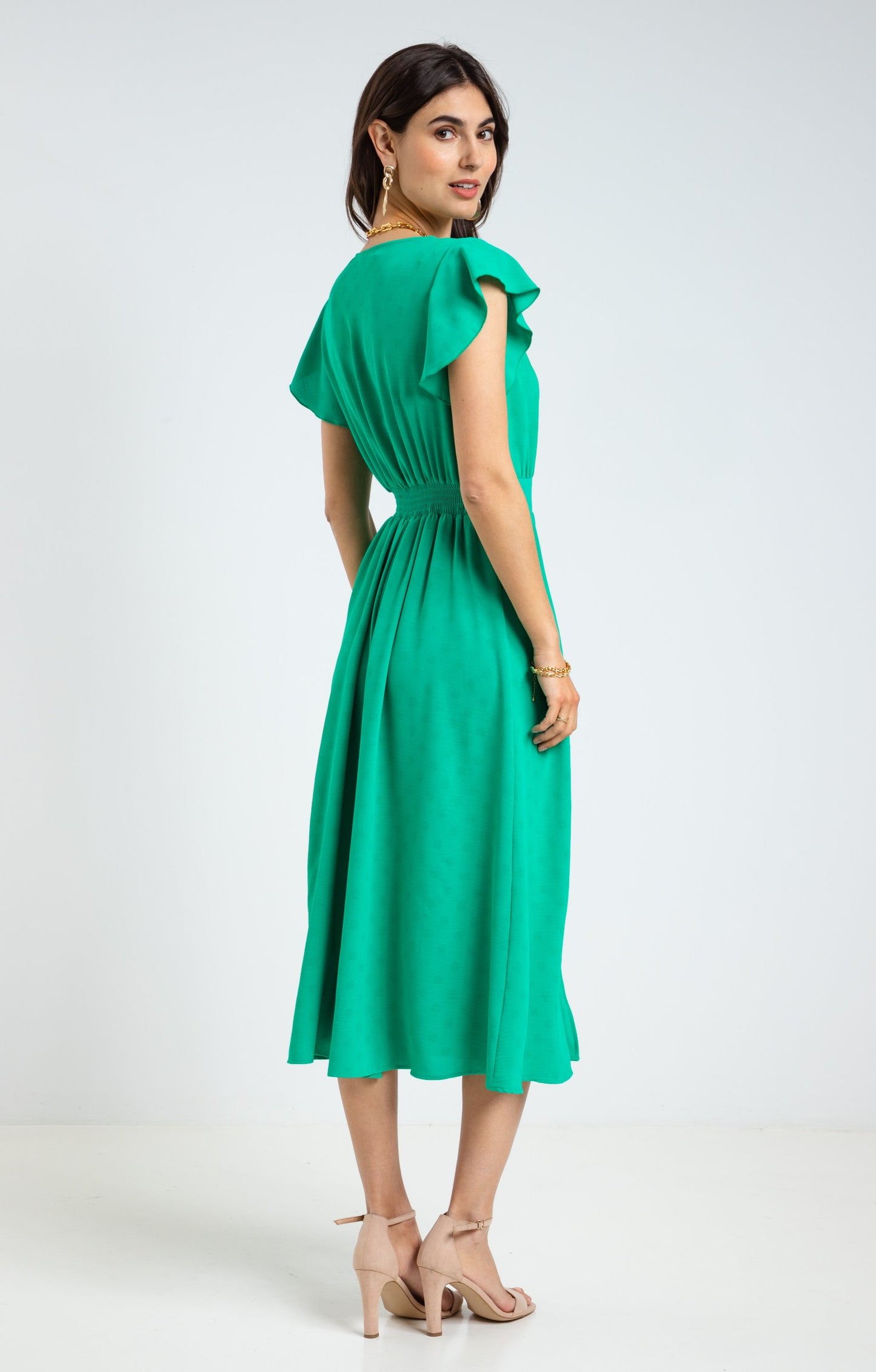  Robe Longue Effet Pois
