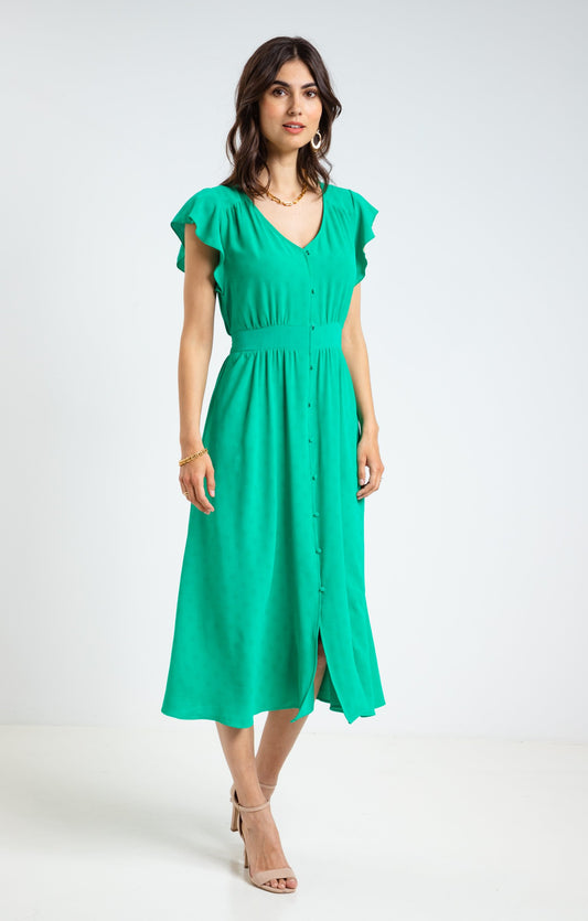  Robe Longue Effet Pois