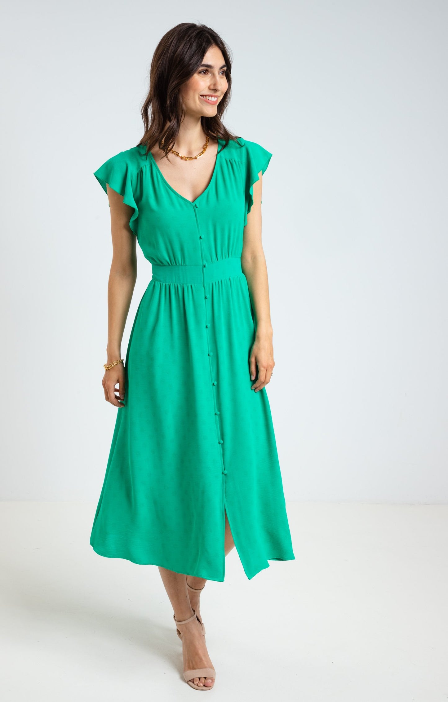  Robe Longue Effet Pois