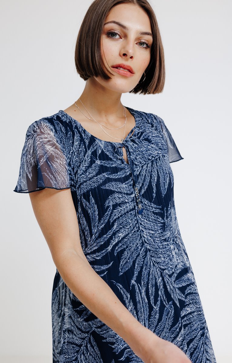  Robe Plissée Imprimée