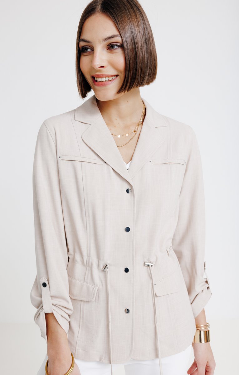  Saharienne Col Tailleur Avec Boutons